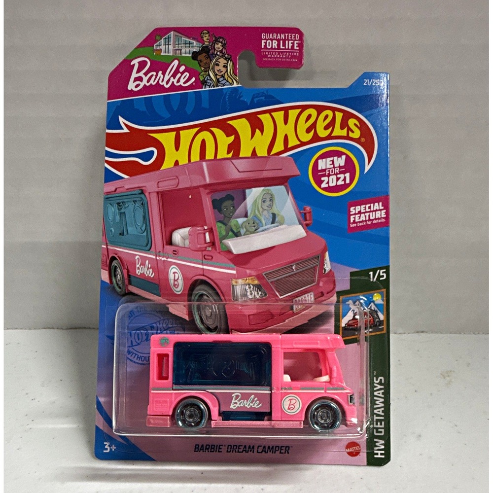 Hot Wheels Barbie Dream Camper Motorhome/Camper 1:64 HW Getaways Pink 2021